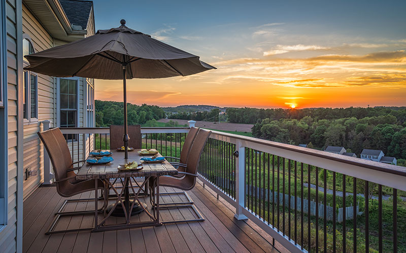 Deck Outdoor Living Space Sunset View